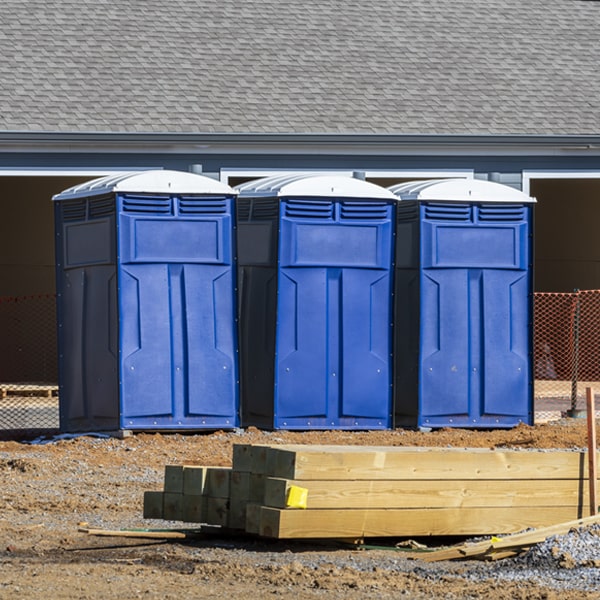 are there any restrictions on what items can be disposed of in the portable restrooms in Rose Lake